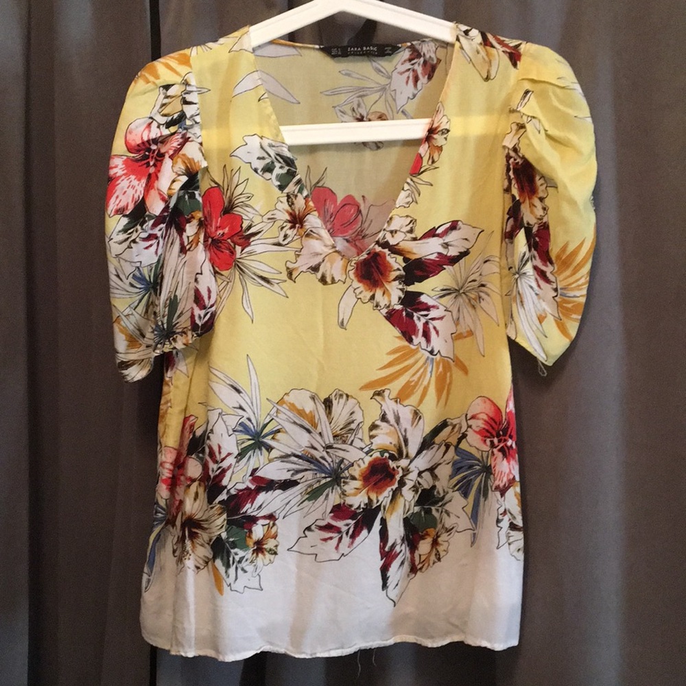 Zara floral lightweight shirt